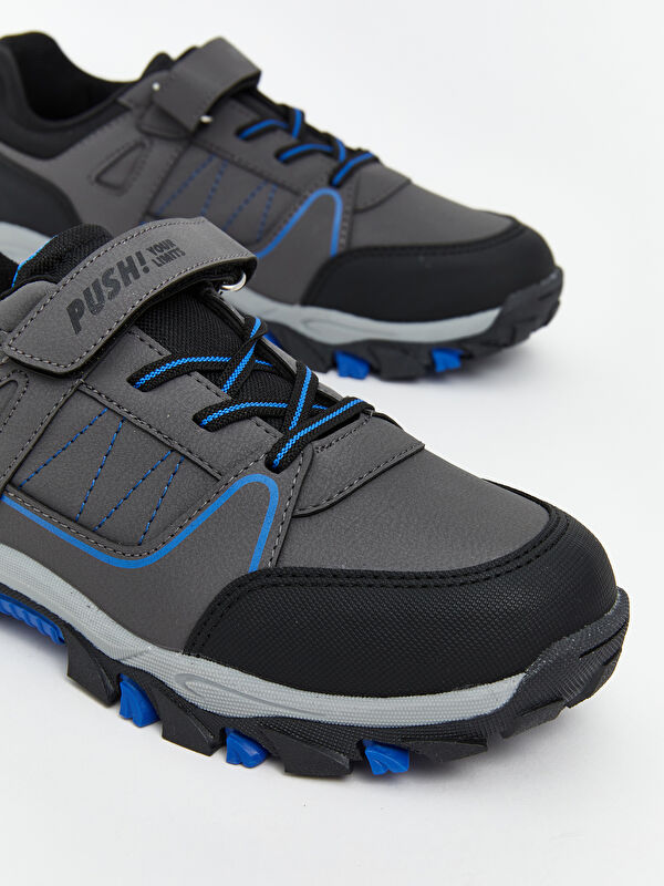 Bağcık ve Cırt Cırtlı Erkek Çocuk Trekking Ayakkabı - Görsel 4