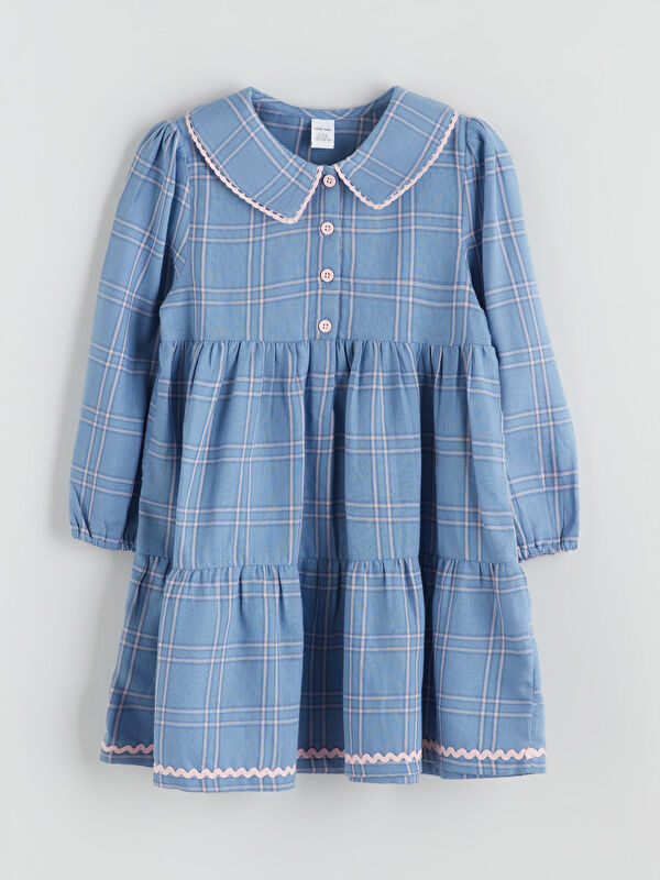 LCW Kids Peter Pan Collar Layered Girls' Dress