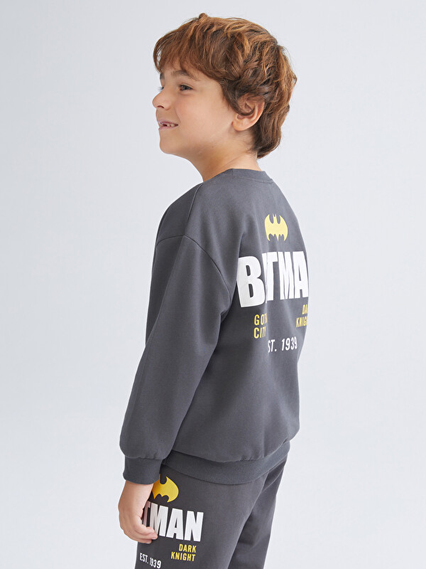 LCW Kids Bisiklet Yaka Batman Baskılı Erkek Çocuk Eşofman Takım
