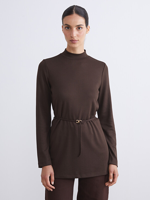 LCW Modest Dik Yaka Kadın Sweatshirt Tunik