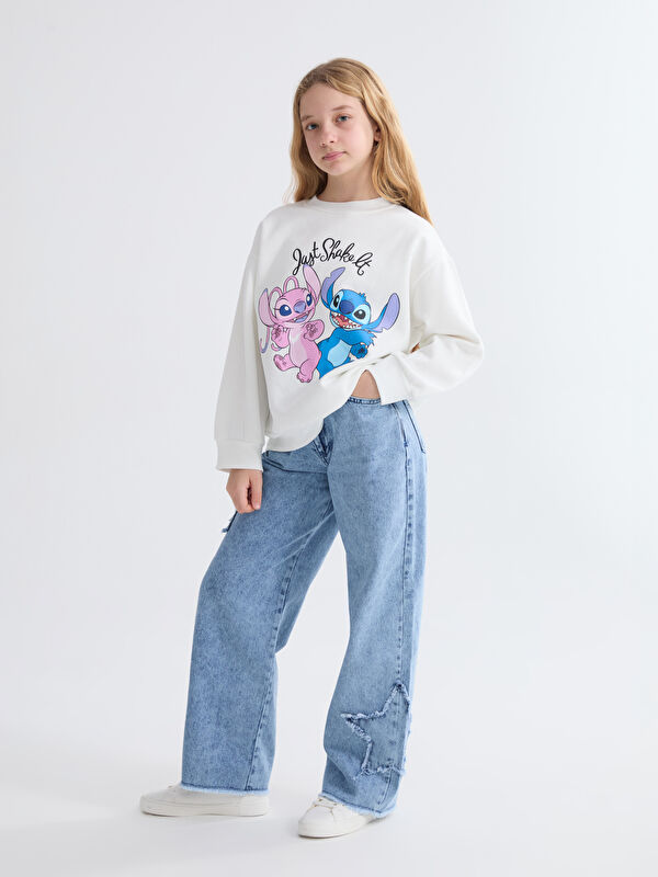 LCW Kids Baggy Fit Kız Çocuk Jean Pantolon