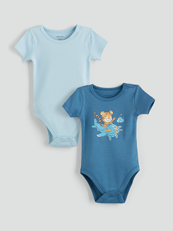LCW ECO Baskılı Erkek Bebek Çıtçıtlı Body 2'li