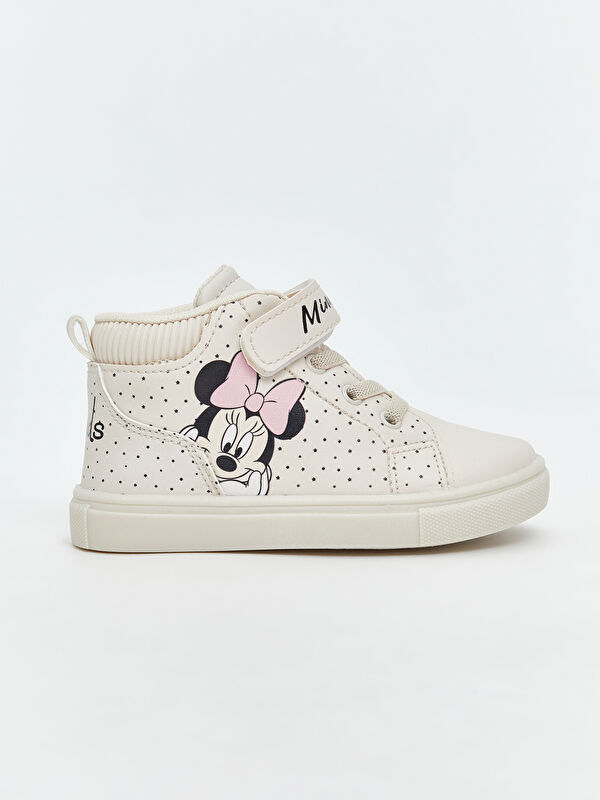 Minnie Mouse Baskılı Kız Bebek Spor Ayakkabı - Görsel 3