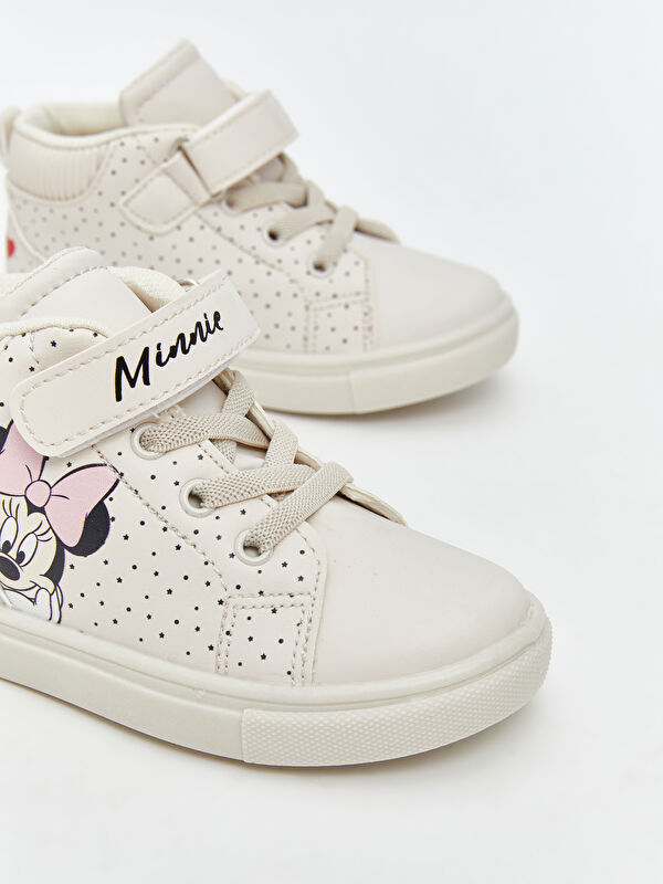 Minnie Mouse Baskılı Kız Bebek Spor Ayakkabı - Görsel 4