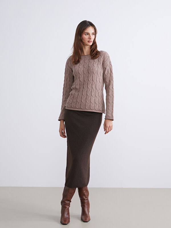 LCW Vision Elasticated Waist Women's Knitwear Skirt