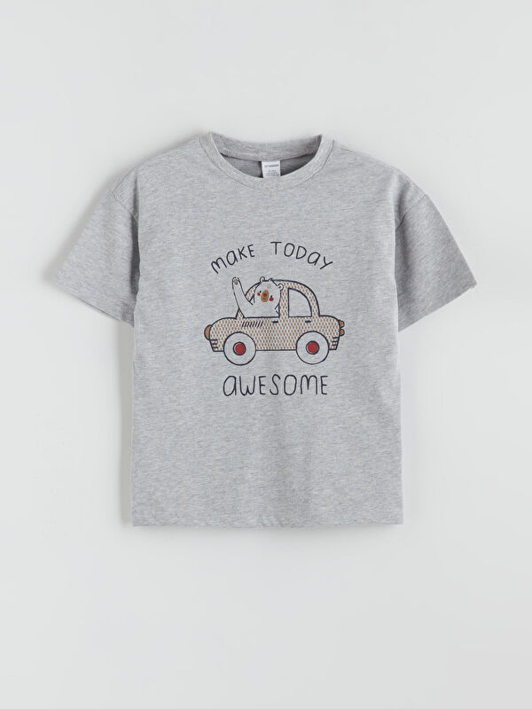 LCW Kids Baskılı Erkek Çocuk Pijama Üst