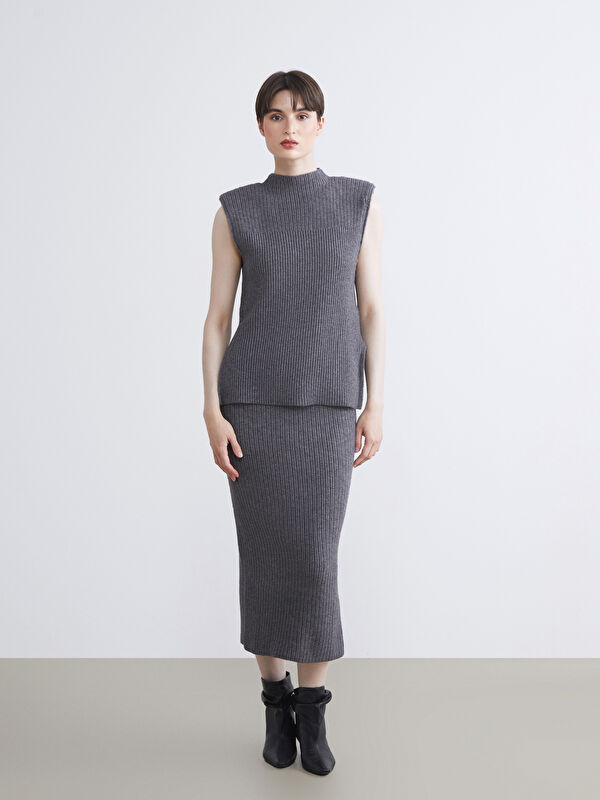 LCW Vision Elastic Waist Knitwear Skirt