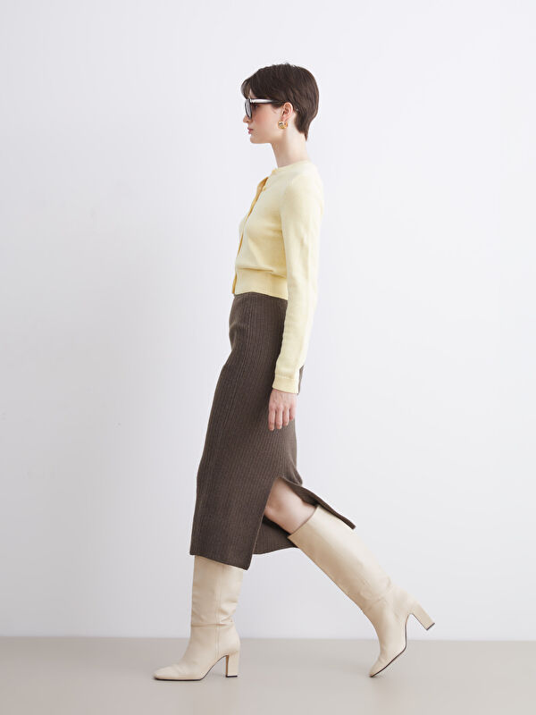 LCW Vision Elastic Waist Knitwear Skirt