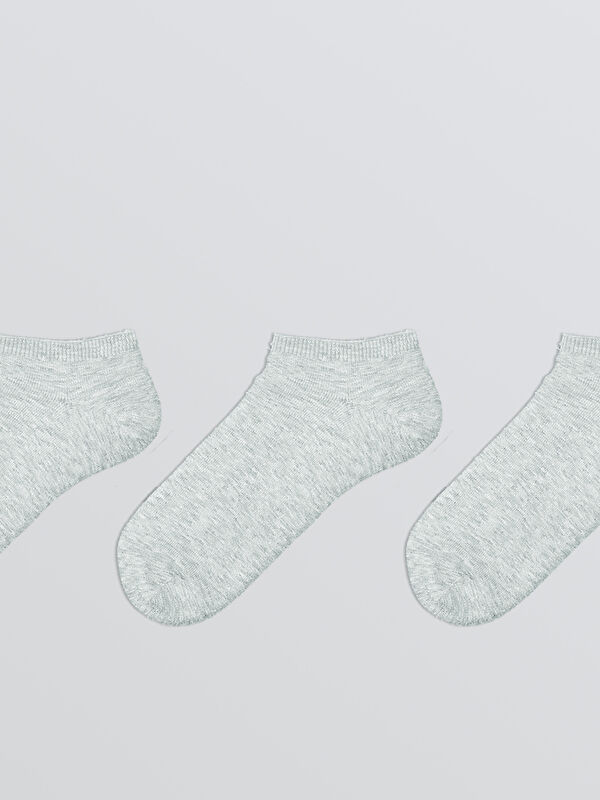 Kadın Düz Sneaker Çorap 3'lü - Görsel 3