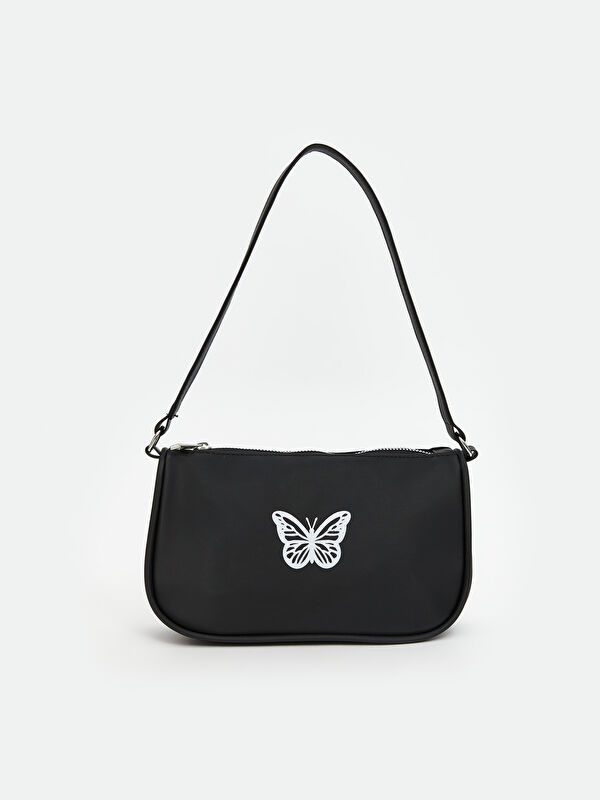 LCW ACCESSORIES Schmetterlingsbedruckte Top-Handle-Tasche für Mädchen