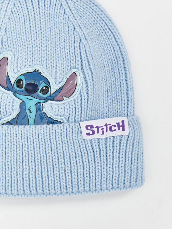 LCW ACCESSORIES Mavi Stitch Nakışlı Kız Çocuk Bere - W5IV54Z4-FWB