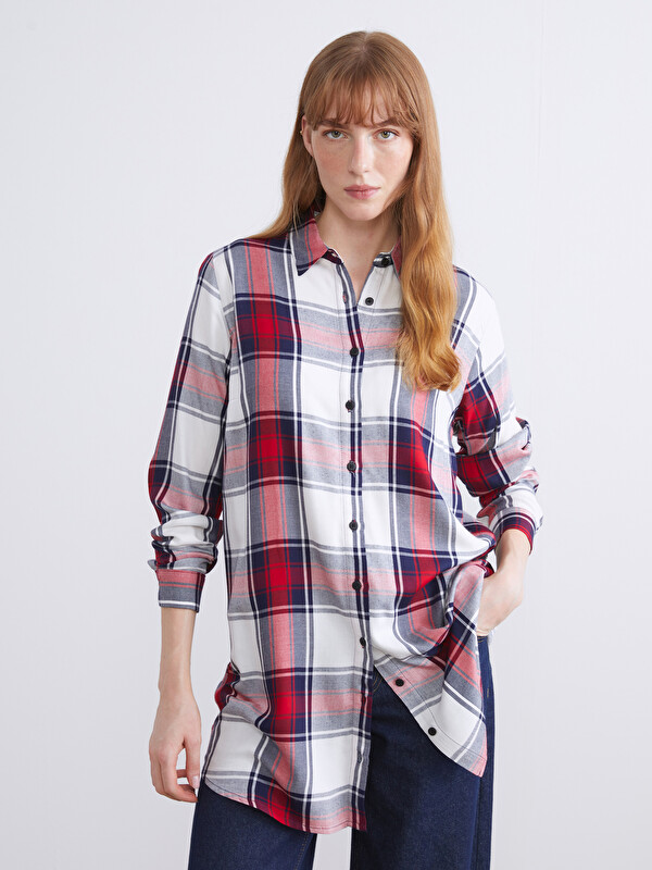LCWAIKIKI Classic Tunique en chemise Écossaise pour Femmes