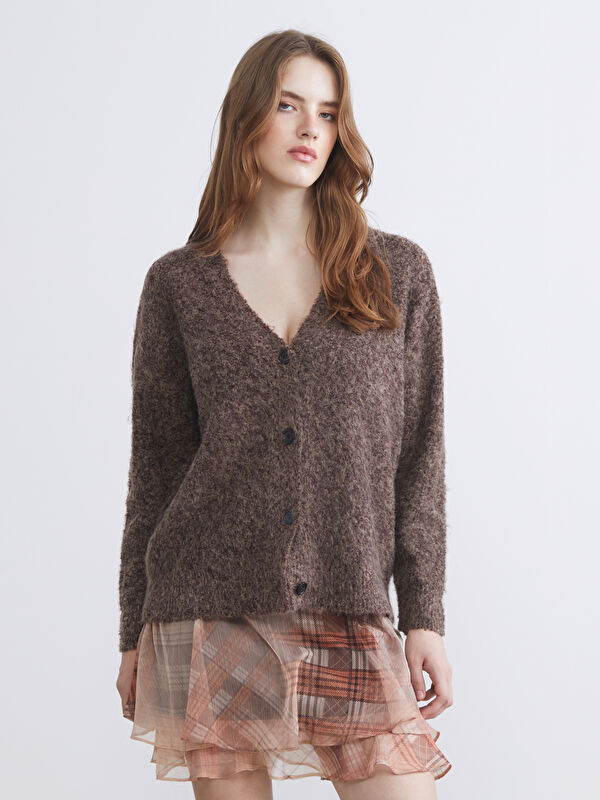 LCW Vision V Neck Women's Knitwear Cardigan