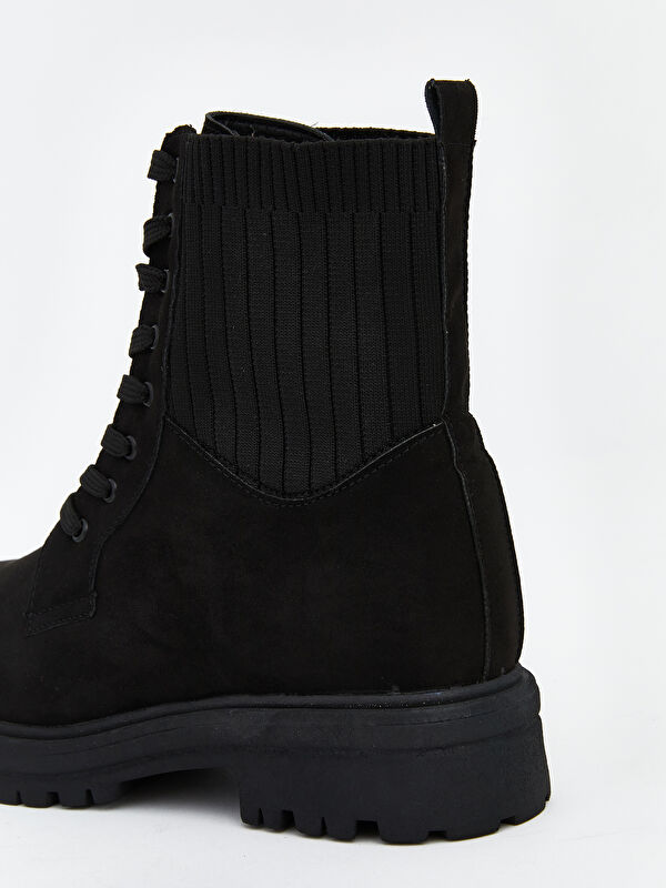 Süet Görünümlü Bağcıklı Kadın Bot - Görsel 6