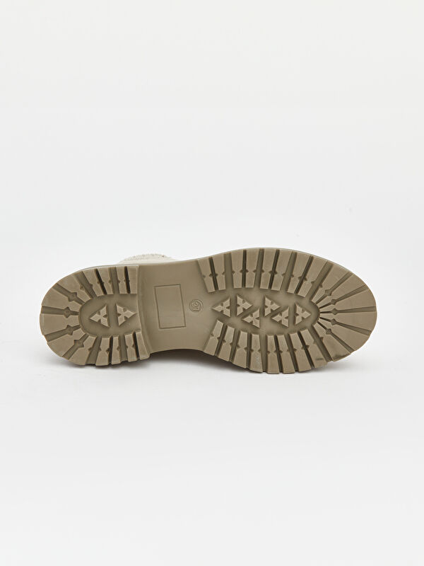 Süet Görünümlü Bağcıklı Kadın Bot - Görsel 6