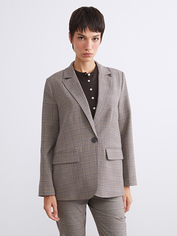 LCW Vision Ekose Kadın Blazer Ceket