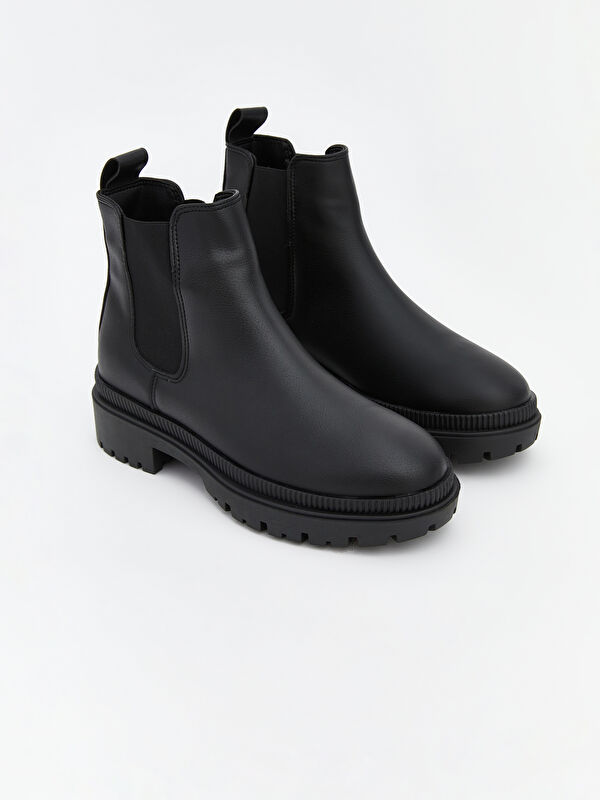 Lcw Steps Siyah Lcw Steps Deri Görünümlü Kadın Bot