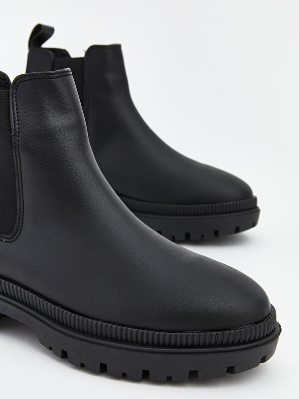 Lcw Steps Siyah Lcw Steps Deri Görünümlü Kadın Bot