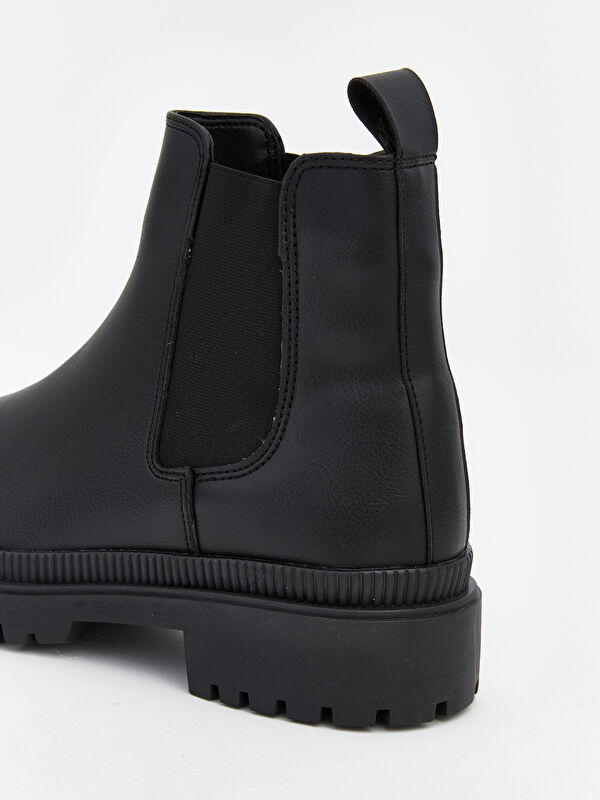 Lcw Steps Siyah Lcw Steps Deri Görünümlü Kadın Bot