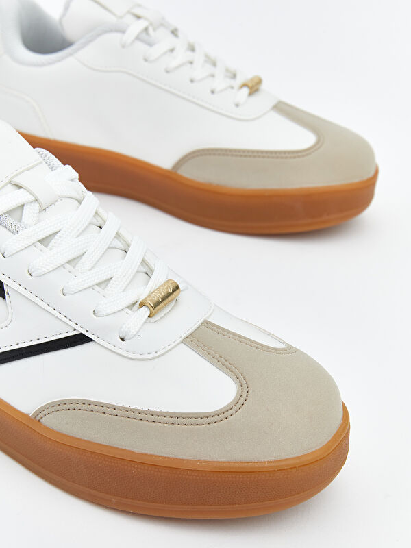 Süet Görünümlü Kadın Spor Ayakkabı - Görsel 4