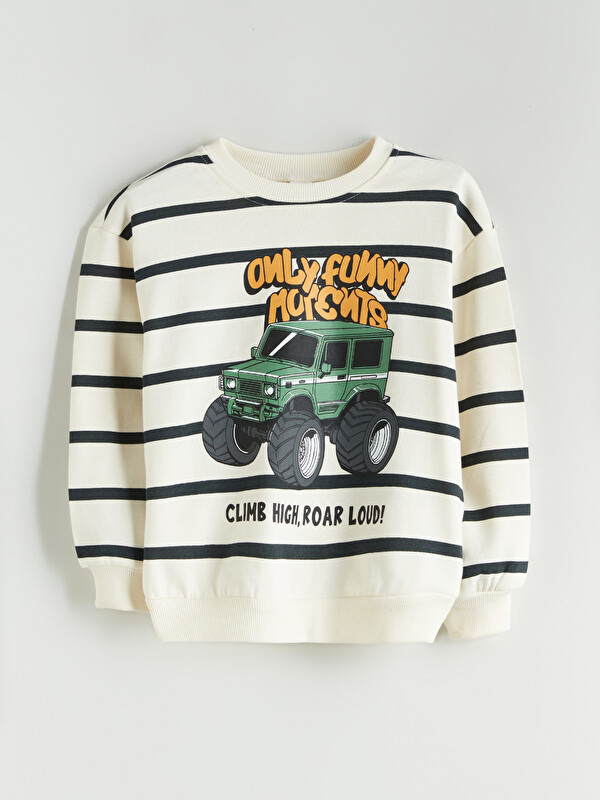 LCW Kids Baskılı Erkek Çocuk Kalın Sweatshirt