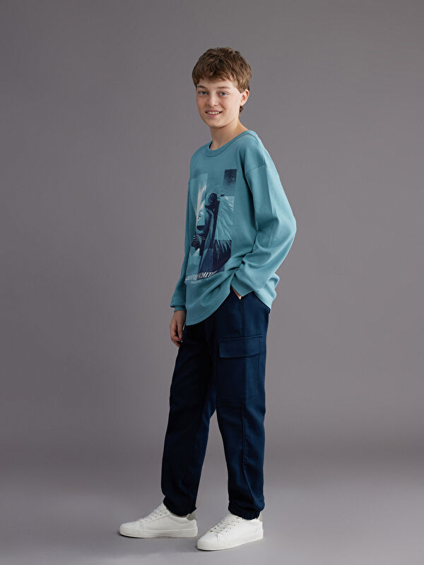 LCW Kids Beli Lastikli Erkek Çocuk Kargo Jogger Pantolon