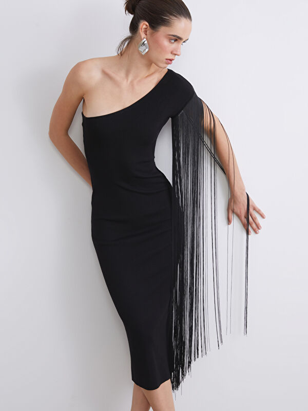 LCW Vision Ein Schulter Figurbetontes Kleid