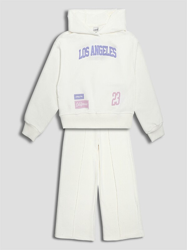 LCW Kids Los Angeles Printed Girls' Tracksuit Set