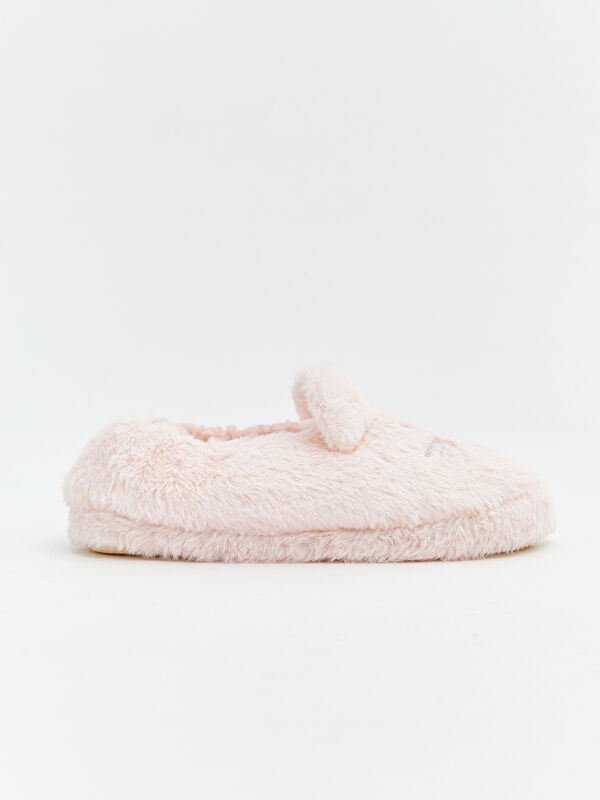 Tavşan Figürlü Pelüş Kız Bebek Ev Ayakkabısı - Görsel 3