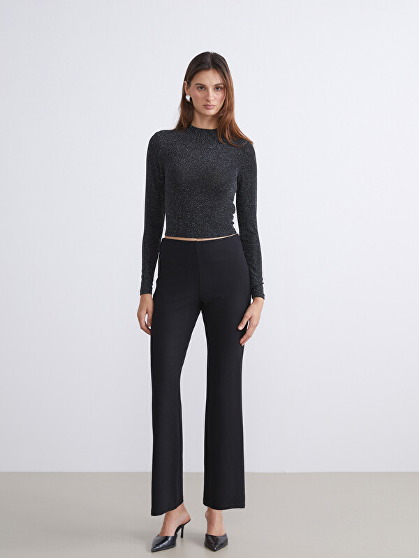 LCWAIKIKI Classic Plus Size Skinny Fit Flared Women's Trousers