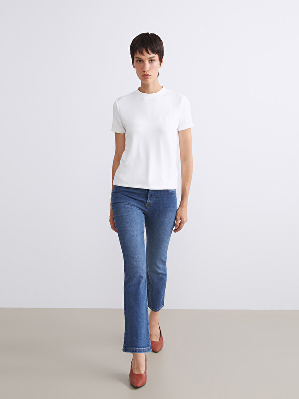 LCW Jeans Crop Flare Kadın Jean Pantolon
