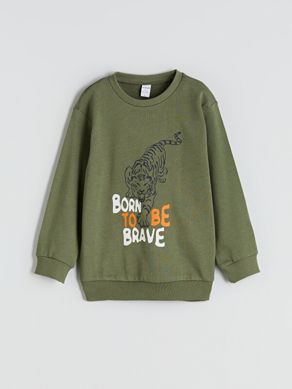 LCW Kids Bisiklet Yaka Erkek Çocuk Sweatshirt