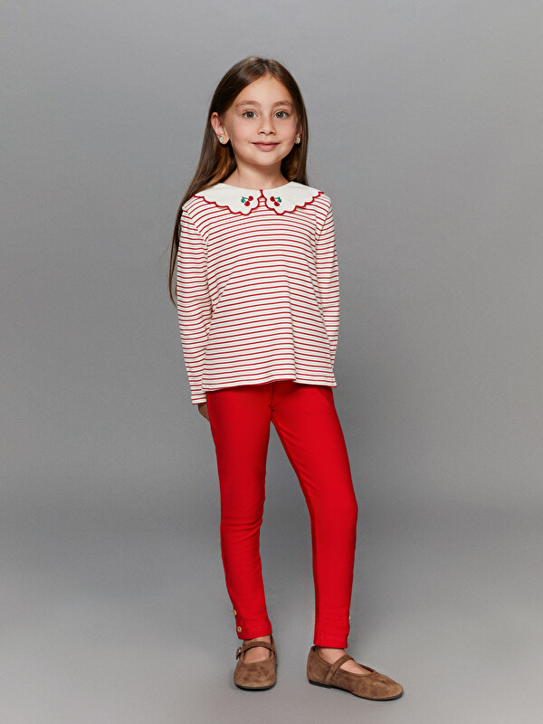 LCW Kids Beli Lastikli Basic Kız Çocuk Tayt 2'li