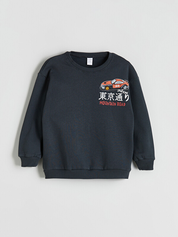 LCW Kids Bisiklet Yaka Erkek Çocuk Sweatshirt