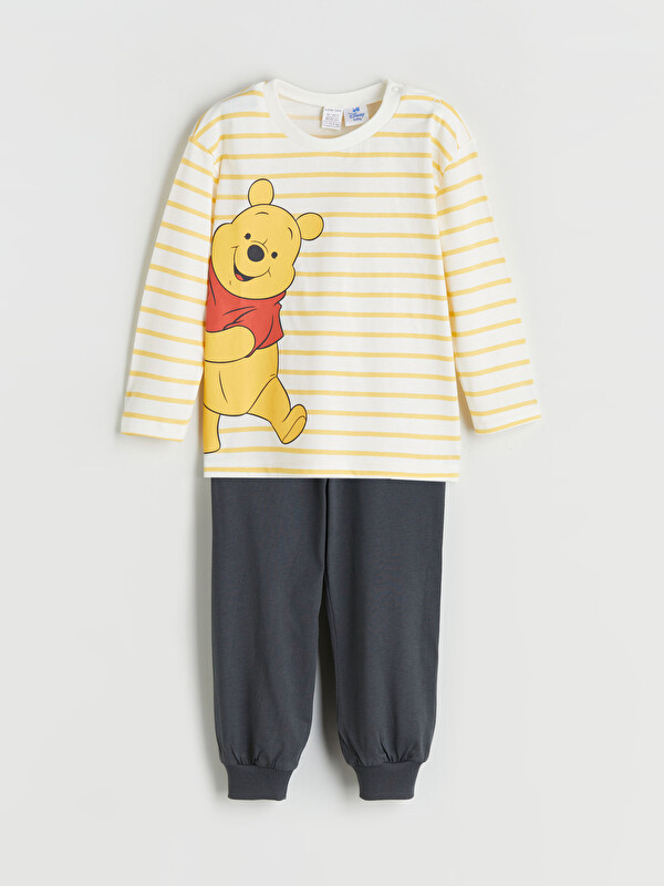 LCW baby Winnie the Pooh Baskılı Uzun Kollu Erkek Bebek Tişört ve Eşofman Altı 2'li