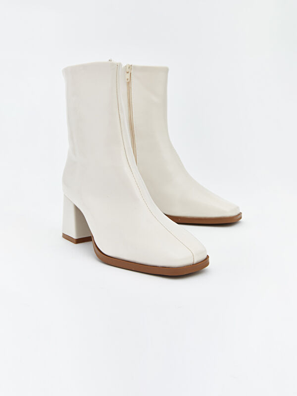 Süet Görünümlü Kadın Topuklu Bot - Görsel 3