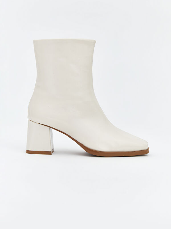 Süet Görünümlü Kadın Topuklu Bot - Görsel 4