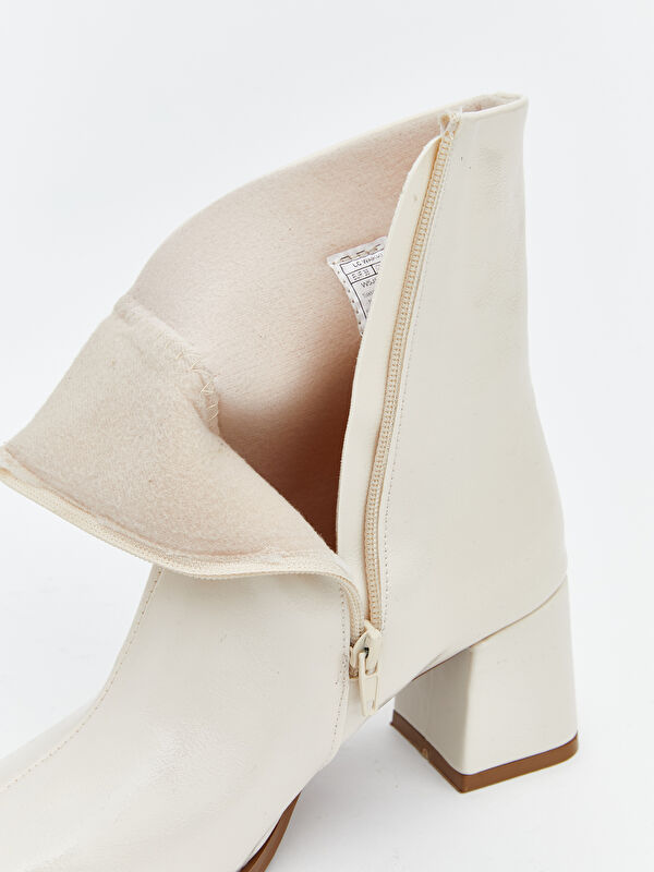 Süet Görünümlü Kadın Topuklu Bot - Görsel 8