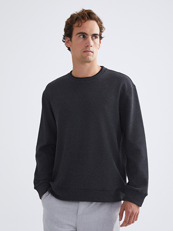 LCW Vision Bisiklet Yaka Erkek Sweatshirt