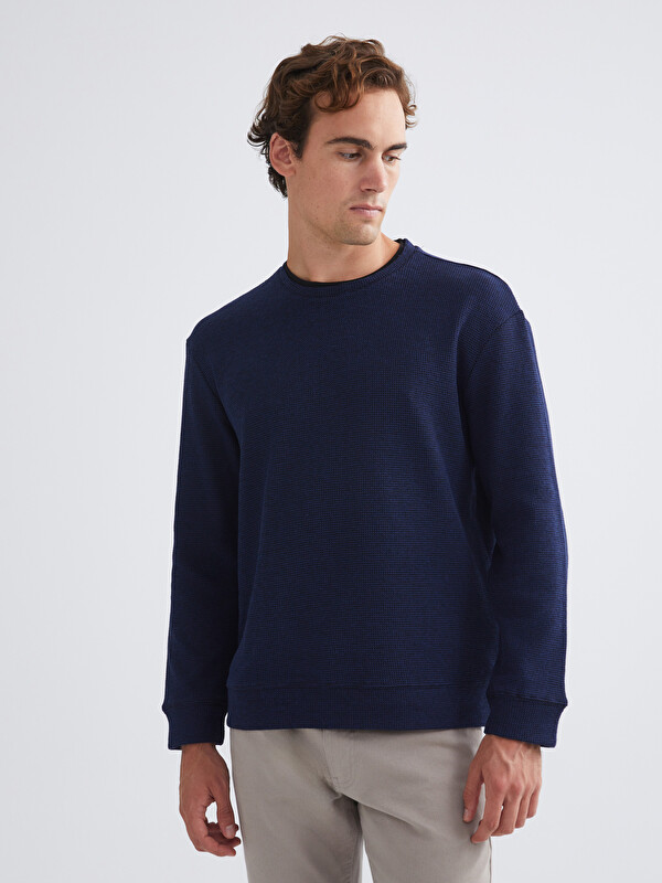 LCW Vision Bisiklet Yaka Erkek Sweatshirt