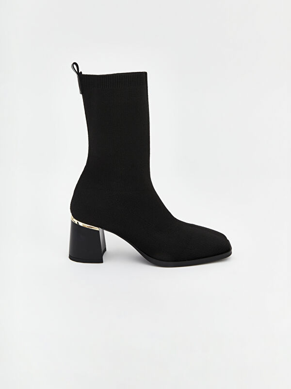 Süet Görünümlü Kadın Topuklu Bot - Görsel 3