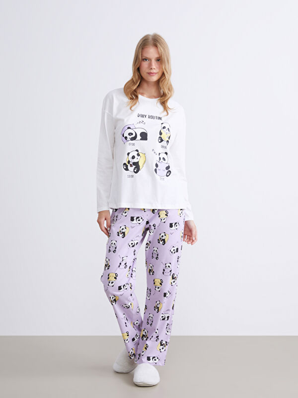 LCW Young Beli Lastikli Baskılı Kadın Pijama Altı