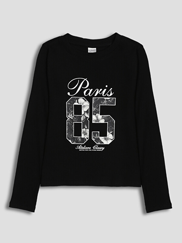 LCW Kids Crew Neck Printed Girls' T-Shirt