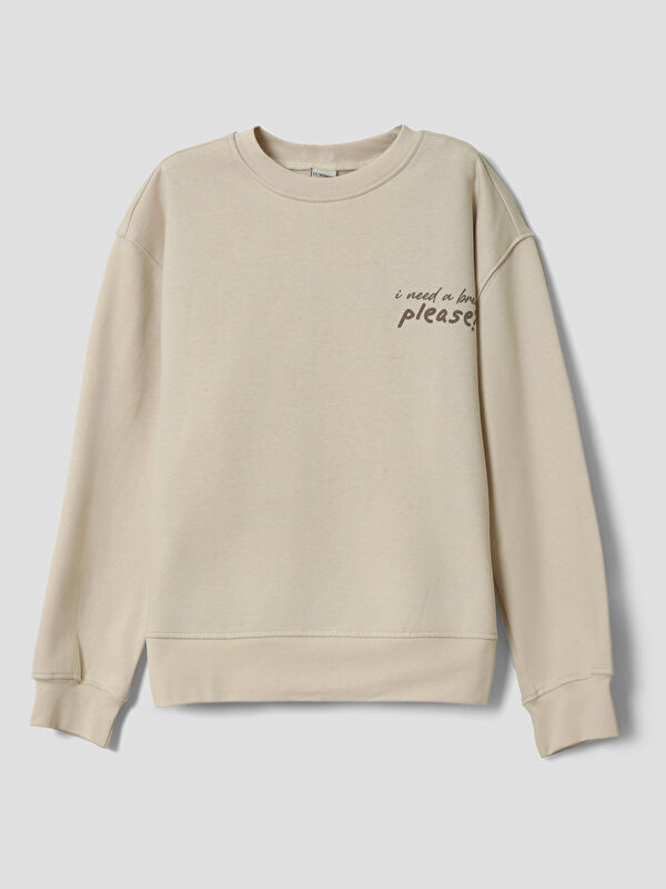 LCW Kids Sweat-shirt Col Rond pour Filles