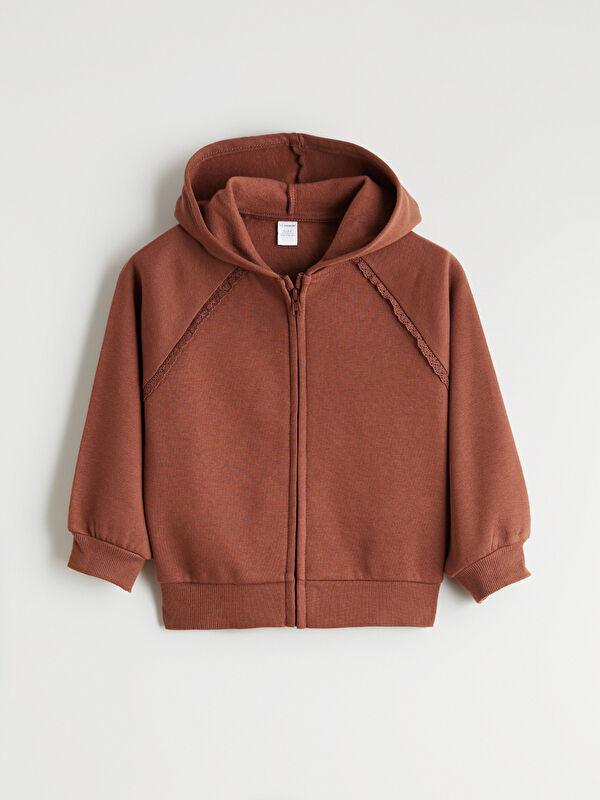 LCW Kids Hooded Girls' Zippered Sweatshirt