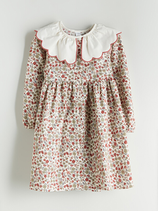 LCW Kids Peter Pan Collar Floral Girls' Dress