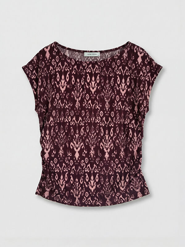 LCW Vision Damen T-Shirt mit Rundhalsausschnitt und Muster