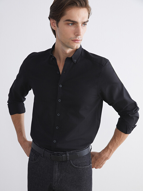 LCWAIKIKI Classic Slim Fit Uzun Kollu Oxford Erkek Gömlek