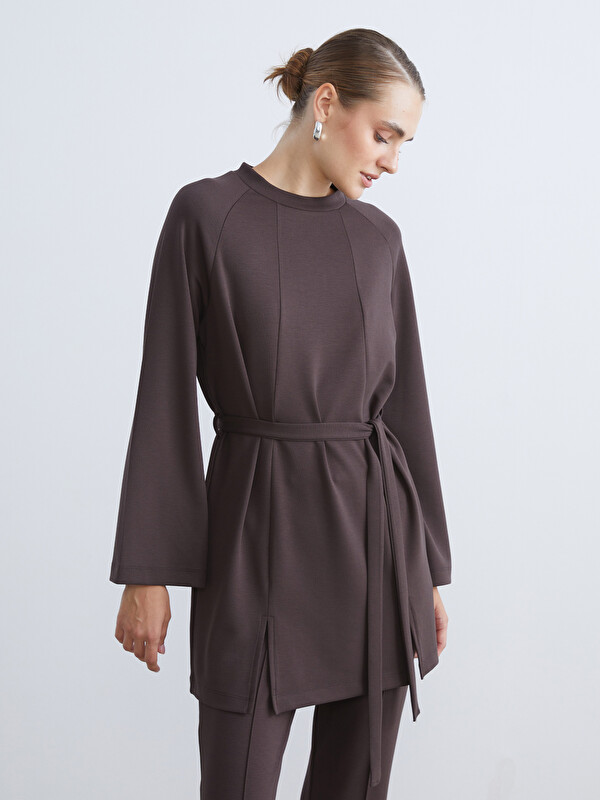 LCW Modest Bisiklet Yaka Kadın Sweatshirt Tunik