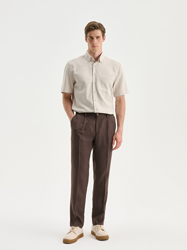 SOUTHBLUE Regular Fit %100 Keten Erkek Pantolon